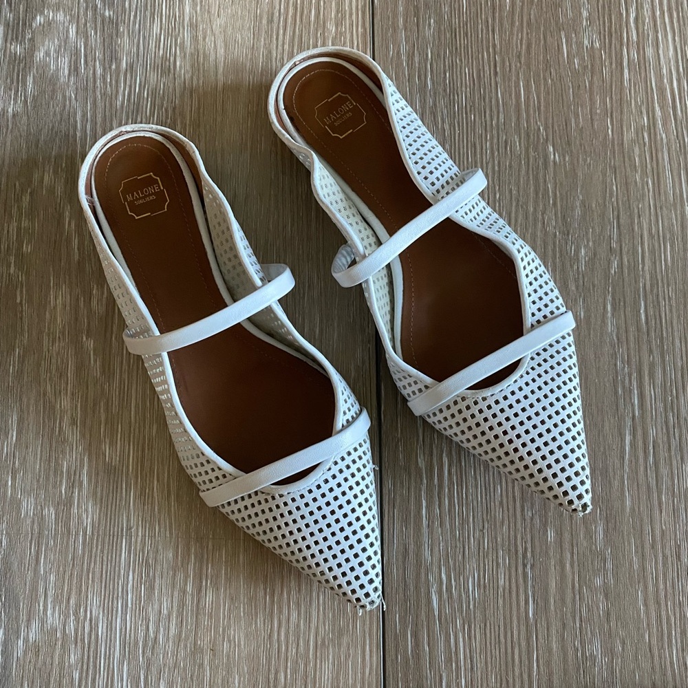 MALONE SOULIERS laser-cut mules